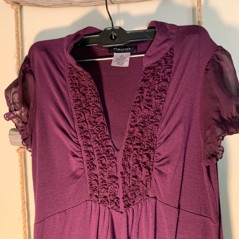 Fleurish ruffle midi dress